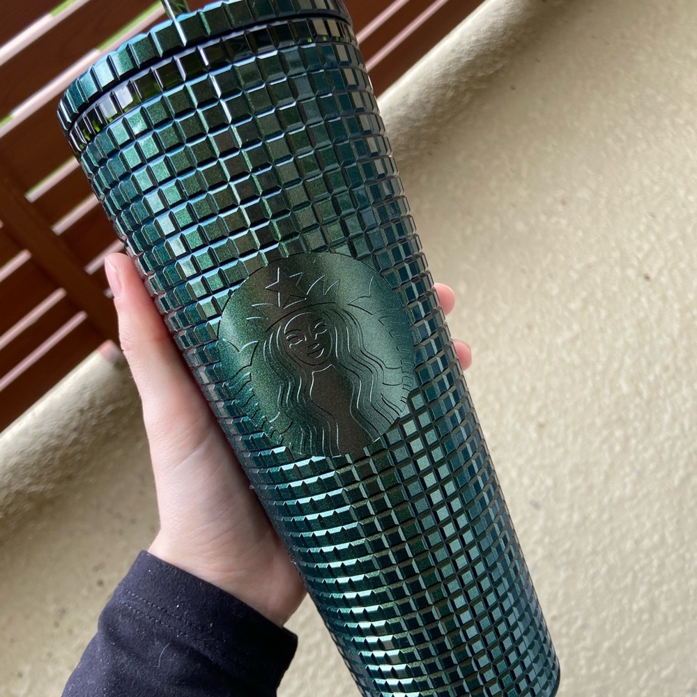 NWT GREEN GRID STARBUCKS TUMBLER
